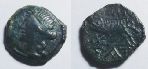Petit bronze au sanglier