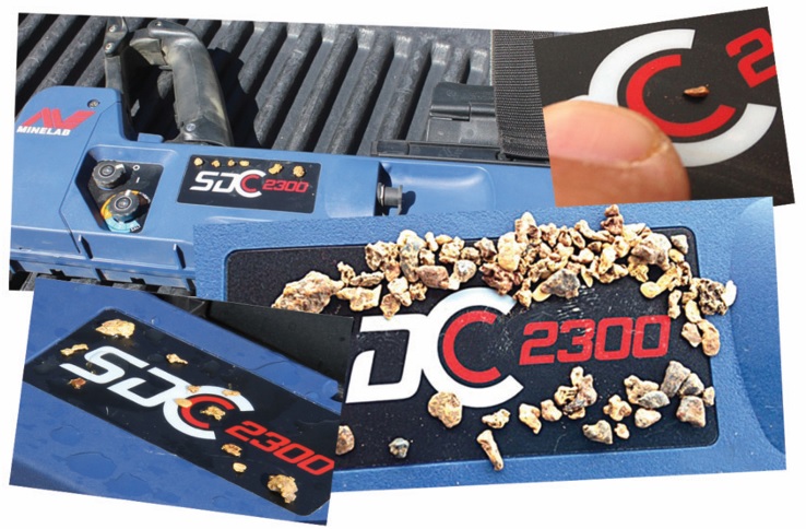 Le SDC 2300 est avant tout dédié, comme le GPX 5000, à la recherche d’or natif ; à en croire la marque, il est même plus performant que le GPX sur les micro-pépites de moins de 1 gramme, comme l’attestent ces photos tirées du site de Minelab.