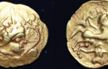 Statère à l’hippophore et à la croix trouvé avec un détecteur de métaux