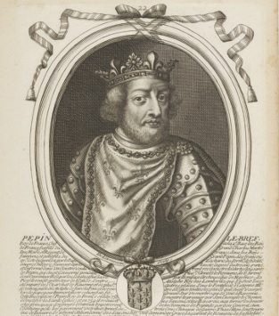 Pepin le Bref par Nicolas de Larmessin. Estampes datée de 1690