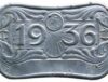 Plaque pour l’année 1936
