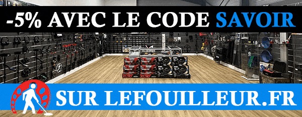code promo pour la boutique de détection de métaux, d'orpaillage et pêche à l'aimant, le fouilleur